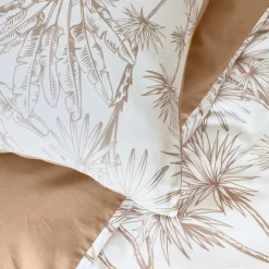 Housse De Couette|EMINZA Housse de couette coton (200 x 200 cm) Lara Marron