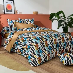 Housse De Couette|TRADI LINGE Housse de couette coton (300 x 240 cm) Pietro Multicolore