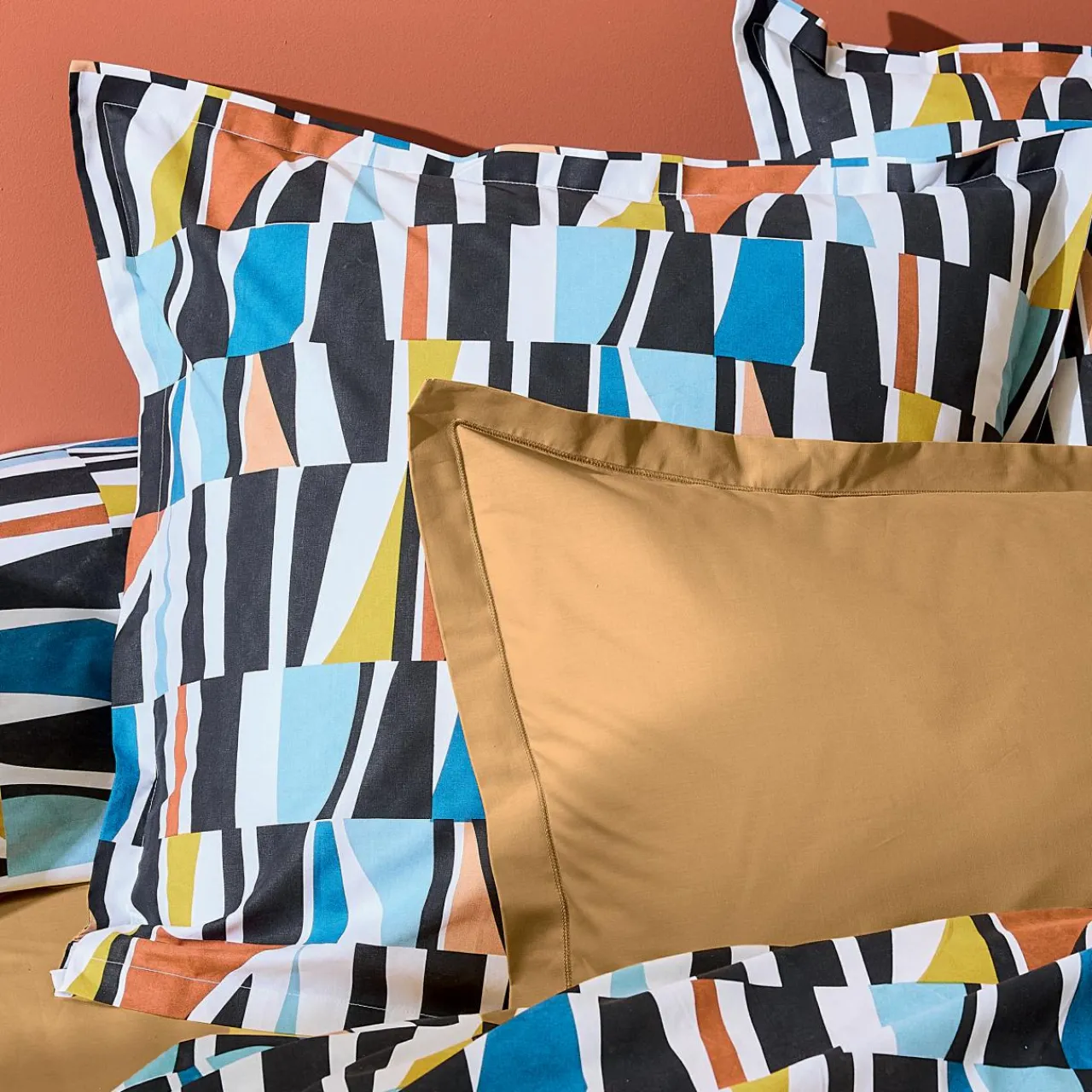 Housse De Couette|TRADI LINGE Housse de couette coton (300 x 240 cm) Pietro Multicolore