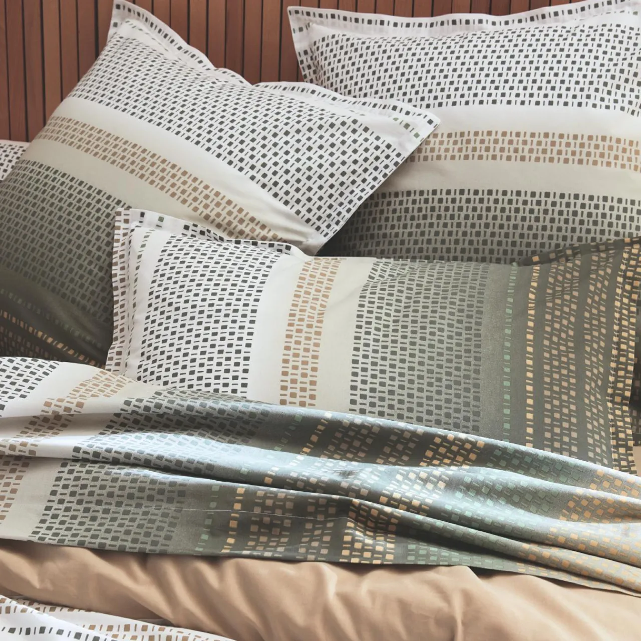 Housse De Couette|TRADILINGE Housse de couette coton (240 x 220 cm) Niagara Vert kaki