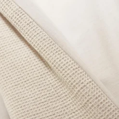 Housse De Couette|EMINZA Housse de couette coton nid d'abeille (140 x 200 cm) Eva Beige
