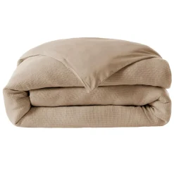 Housse De Couette|EMINZA Housse de couette coton nid d'abeille (200 x 200 cm) Eva Ficelle