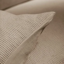 Housse De Couette|EMINZA Housse de couette coton nid d'abeille (260 x 240 cm) Eva Ficelle