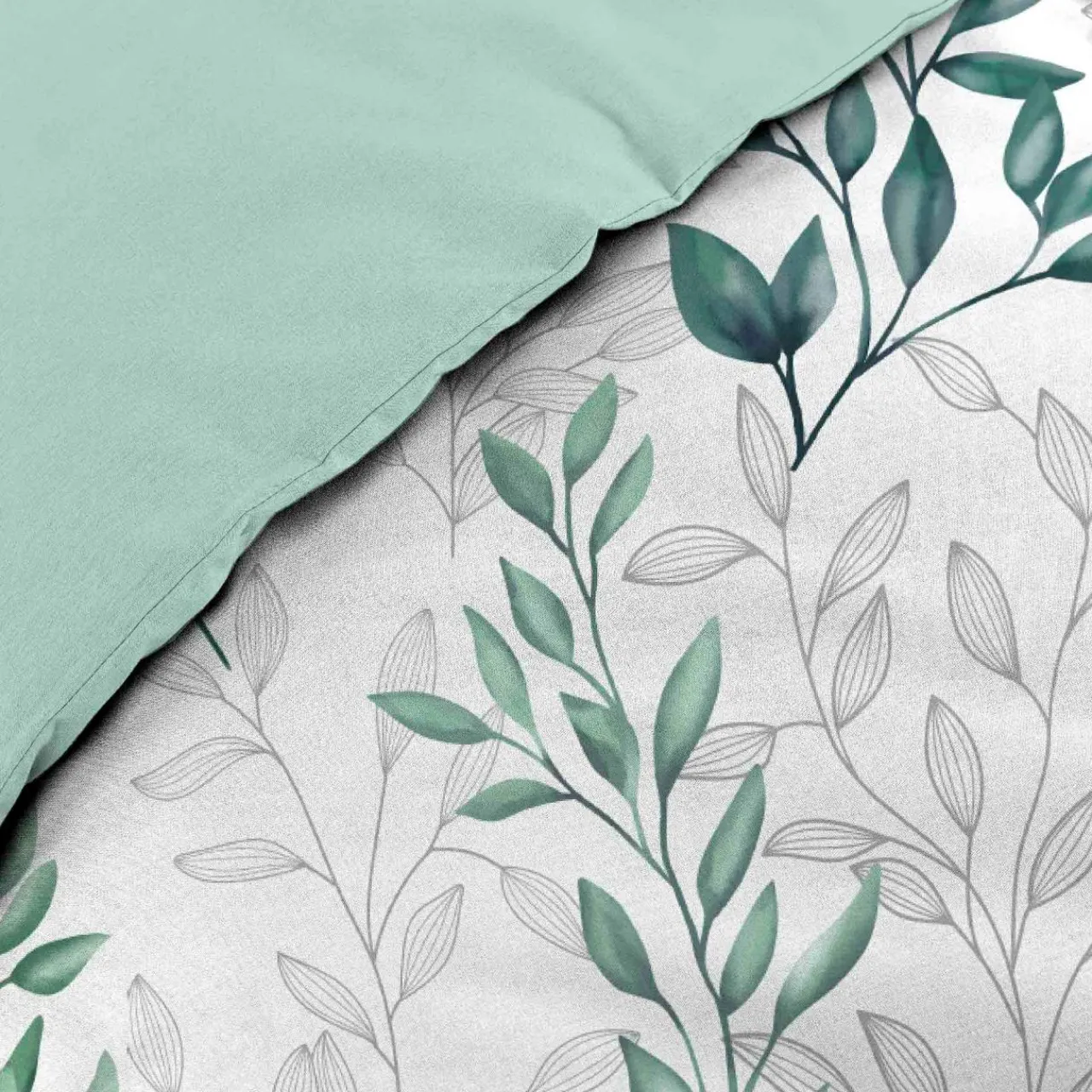 Parure De Lit|Housse De Couette|douceur d'intu017drieur Housse de couette et deux taies d'oreiller percale de coton (260 x 240 cm) Wendy e Vert