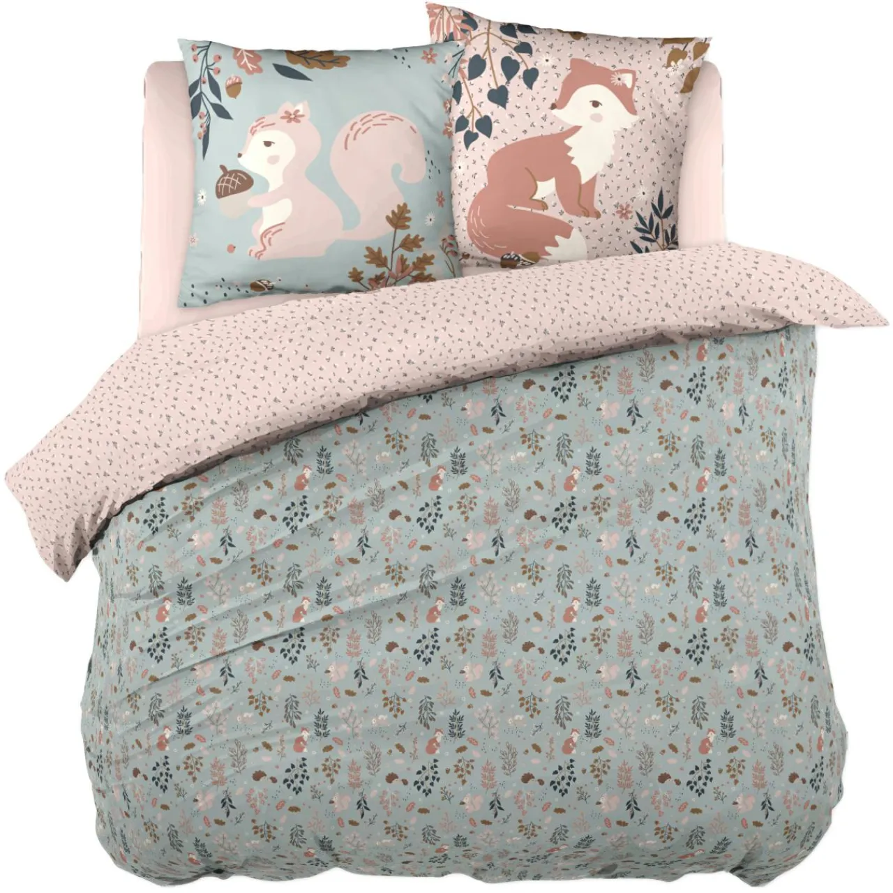 Linge De Lit Enfant|Linge De Lit Enfant|L'EFFET PAPILLON Housse de couette et deux taies enfant coton (240 x 220 cm) Tamia Multicolore