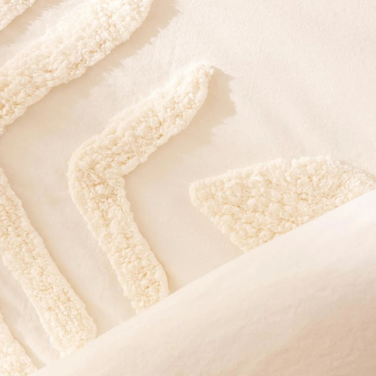 Parure De Lit|Housse De Couette|Atmosphera, cru017dateur d'intu017drieur Housse de couette et deux taies coton lavé (240 x 220 cm) Inu Ecru