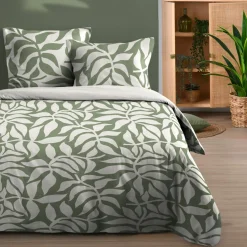 Parure De Lit|STOF Housse de couette et deux taies d'oreiller en coton (240 x 220 cm) Hakol Vert