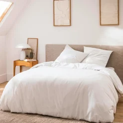 Parure De Lit|Housse De Couette|douceur d'intu017drieur Housse de couette et deux taies d'oreiller coton (240 x 220 cm) Meline Blanc