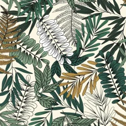 Parure De Lit|Housse De Couette|ATMOSPHERA Housse de couette et deux taies coton (260 x 240 cm) Tropik e Vert