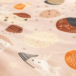 Linge De Lit Enfant|Linge De Lit Enfant|L'effet papillon Housse de couette et deux taies enfant coton (200 x 200 cm) Sky Dream Rose