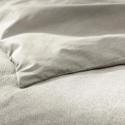 Parure De Lit|Housse De Couette|douceur d'intu017drieur Housse de couette et deux taies d'oreiller coton (260 x 240 cm) Meline Gris Anthracite