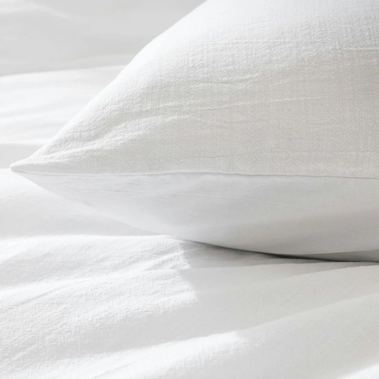 Parure De Lit|Housse De Couette|douceur d'intu017drieur Housse de couette et deux taies d'oreiller coton (260 x 240 cm) Meline Blanc