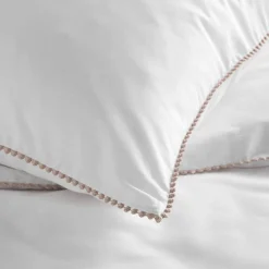 Parure De Lit|Housse De Couette|DOUCEUR D'INTERIEUR Housse de couette et deux taies coton (240 x 220 cm) Noémie he Blanc