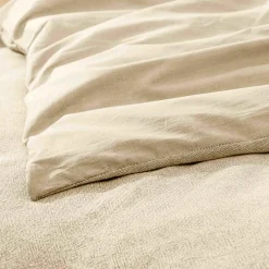 Parure De Lit|Housse De Couette|douceur d'intu017drieur Housse de couette et deux taies d'oreiller coton (260 x 240 cm) Meline sable Beige