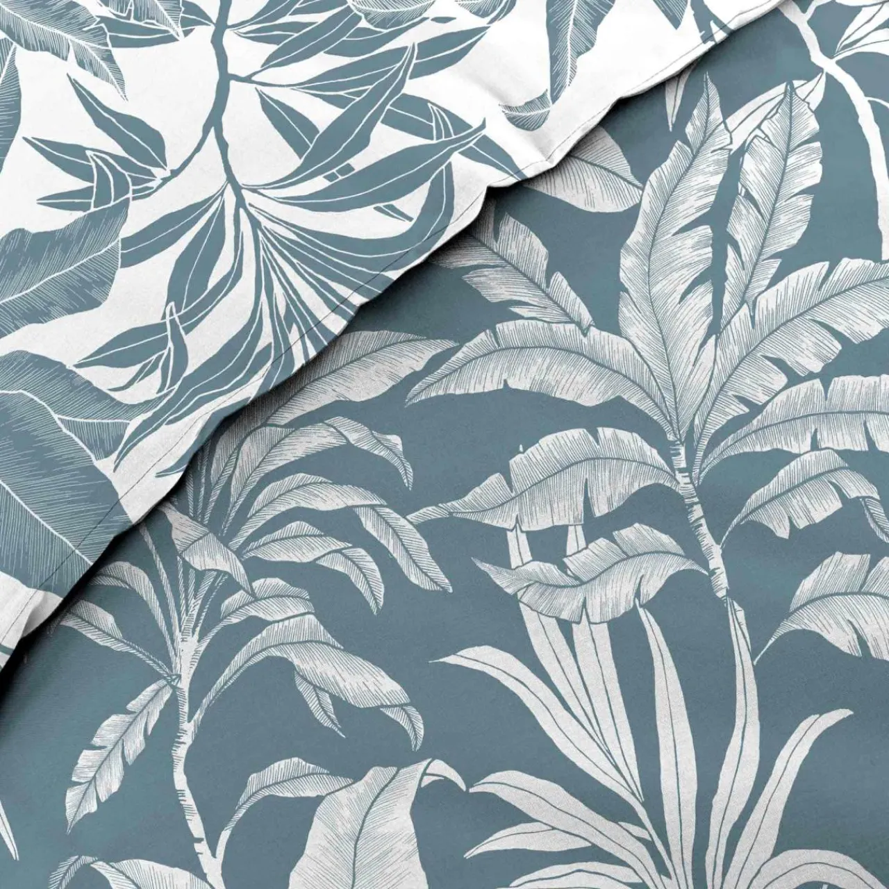 Parure De Lit|Housse De Couette|douceur d'intu017drieur Housse de couette et deux taies d'oreiller en coton (240 x 220 cm) Hera Bleu