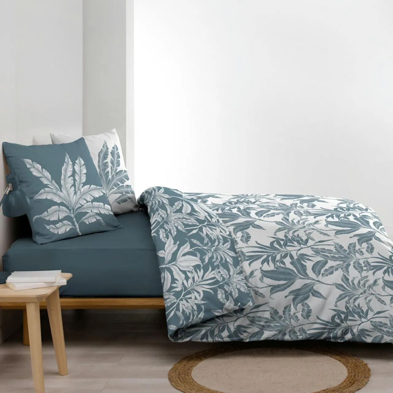 Parure De Lit|Housse De Couette|douceur d'intu017drieur Housse de couette et deux taies d'oreiller en coton (240 x 220 cm) Hera Bleu