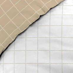 Parure De Lit|Housse De Couette|douceur d'intu017drieur Housse de couette et une taie d'oreiller en coton (140 x 200 cm) Cadria Blanc