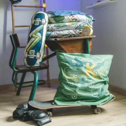 Linge De Lit Enfant|Linge De Lit Enfant|l'Effet Papillon Housse de couette et une taie enfant coton (140 x 200 cm) California Bleu