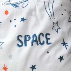 Linge De Lit Enfant|Linge De Lit Enfant|l'Effet Papillon Housse de couette et une taie enfant coton (140 x 200 cm) Galaxie he Blanc