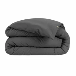 Housse De Couette|EMINZA Housse de couette flanelle de coton (200 x 200 cm) Nina Gris Anthracite