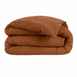 Housse De Couette|EMINZA Housse de couette flanelle de coton (240 x 220 cm) Nina Terracotta