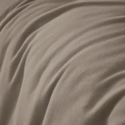 Housse De Couette|EMINZA Housse de couette flanelle de coton (260 x 240 cm) Nina Ficelle