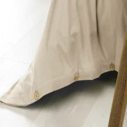 Housse De Couette|EMINZA Housse de couette flanelle de coton (140 x 200 cm) Nina Beige