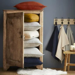 Housse De Couette|EMINZA Housse de couette flanelle de coton (140 x 200 cm) Nina Jaune ocre