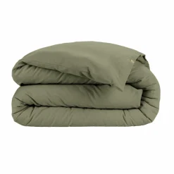 Housse De Couette|EMINZA Housse de couette flanelle de coton (260 x 240 cm) Nina Vert romarin