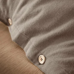 Housse De Couette|EMINZA Housse de couette flanelle de coton (280 x 240 cm) Nina Ficelle