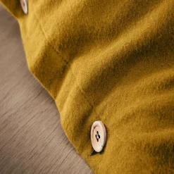 Housse De Couette|EMINZA Housse de couette flanelle de coton (200 x 200 cm) Nina Jaune ocre