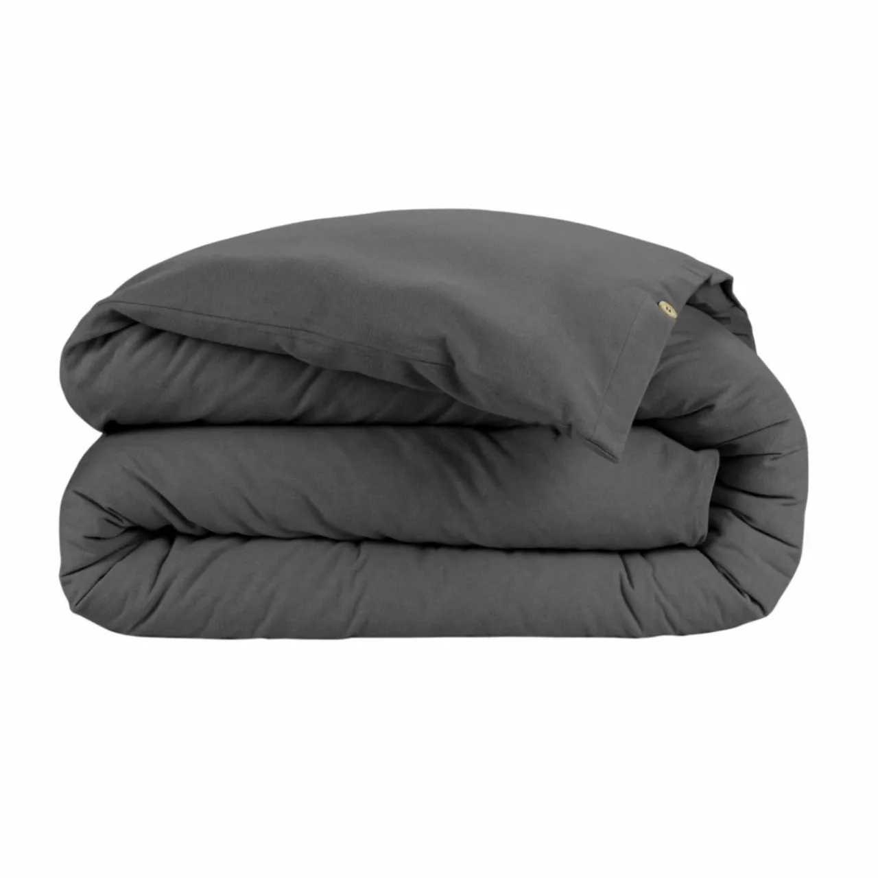 Housse De Couette|EMINZA Housse de couette flanelle de coton (240 x 220 cm) Nina Gris Anthracite