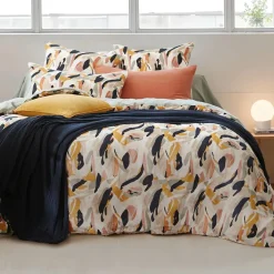 Housse De Couette|EMINZA Housse de couette gaze de coton (260 x 240 cm) Mathilda Multicolore