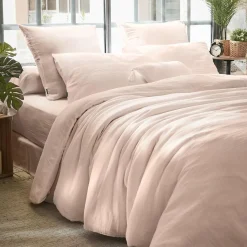 Housse De Couette|EMINZA Housse de couette gaze de coton (200 x 200 cm) Gaïa Rose poudré