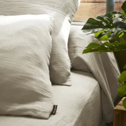 Housse De Couette|EMINZA Housse de couette gaze de coton (280 x 240 cm) Gaïa pampa Beige
