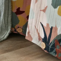 Housse De Couette|EMINZA Housse de couette gaze de coton (260 x 240 cm) Azel Multicolore