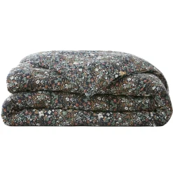 Housse De Couette|EMINZA Housse de couette gaze de coton (240 x 220 cm) Constance Bleu nuit