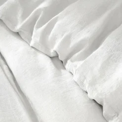 Housse De Couette|EMINZA Housse de couette lin lavé (240 x 220 cm) Louise he Blanc