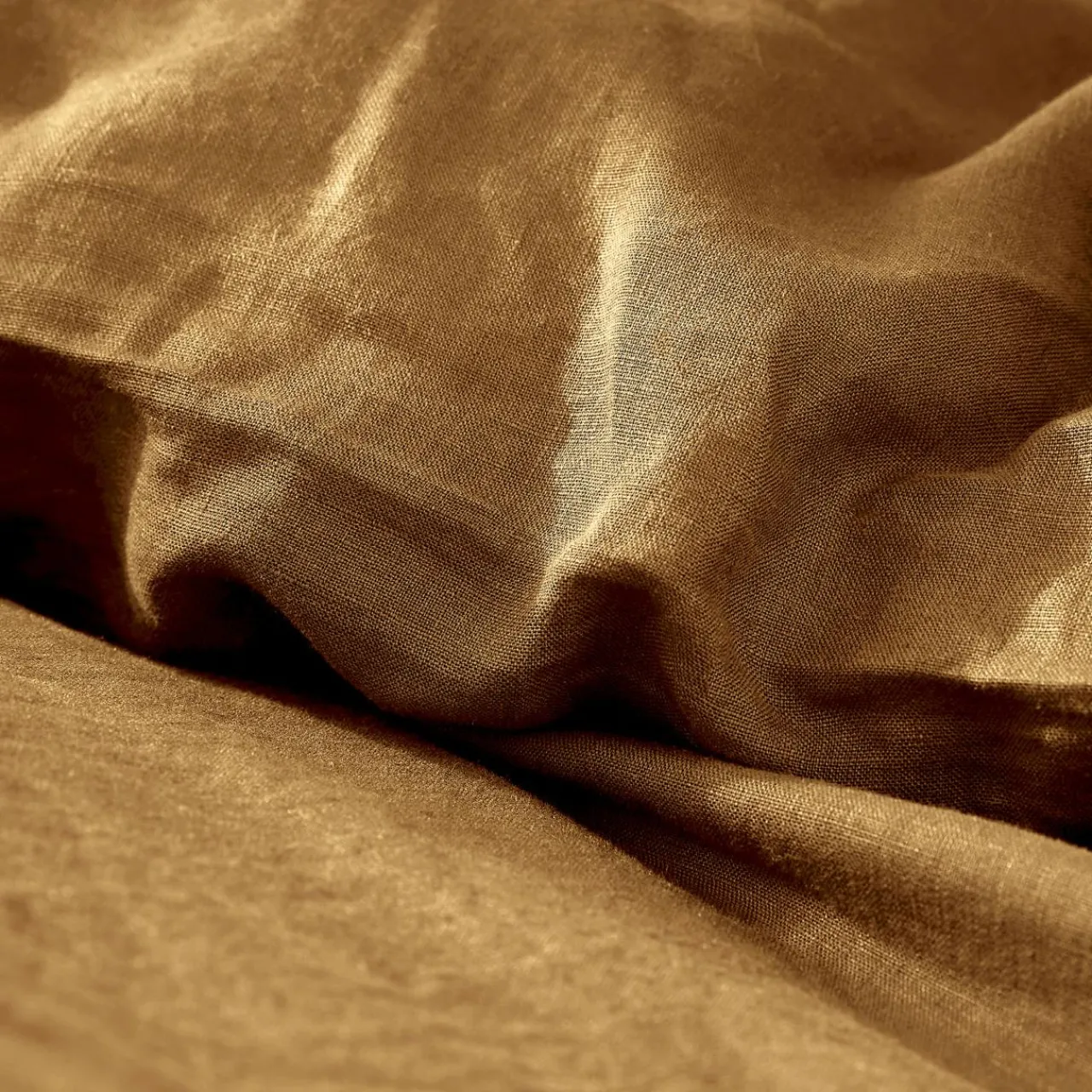 Housse De Couette|EMINZA Housse de couette lin lavé (260 x 240 cm) Louise Caramel