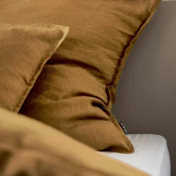 Housse De Couette|EMINZA Housse de couette lin lavé (260 x 240 cm) Louise Caramel