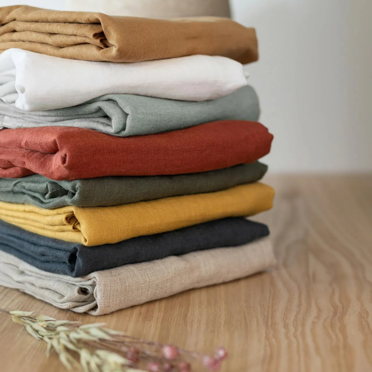 Housse De Couette|EMINZA Housse de couette lin lavé (260 x 240 cm) Louise Caramel