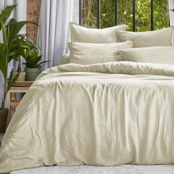 Parure De Lit|Housse De Couette|EMINZA Housse de couette lyocell Tencel™ lavé (200 x 200 cm) Olivia pampa Beige
