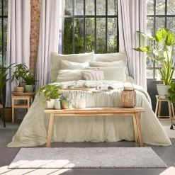 Parure De Lit|Housse De Couette|EMINZA Housse de couette lyocell Tencel™ lavé (280 x 240 cm) Olivia pampa Beige