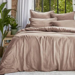 Parure De Lit|Housse De Couette|EMINZA Housse de couette lyocell Tencel™ lavé (200 x 200 cm) Olivia blush Rose