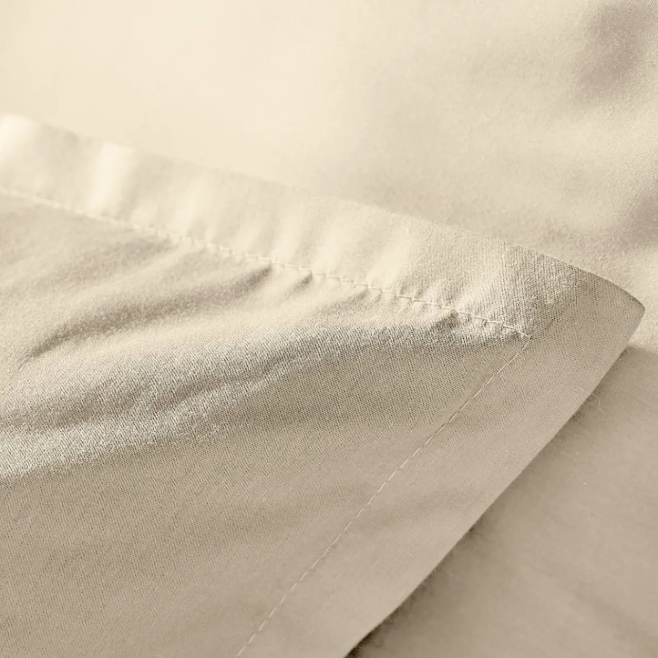 Housse De Couette|EMINZA Housse de couette percale de coton (280 x 240 cm) Cali Beige
