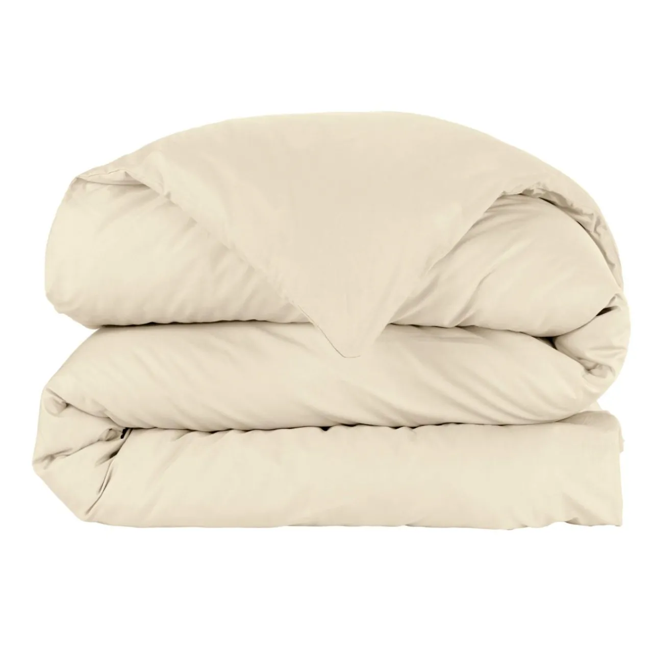 Housse De Couette|EMINZA Housse de couette percale de coton (280 x 240 cm) Cali Beige