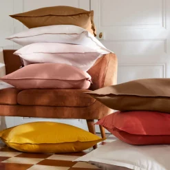 Housse De Couette|EMINZA Housse de couette percale de coton (200 x 200 cm) Cali he Blanc