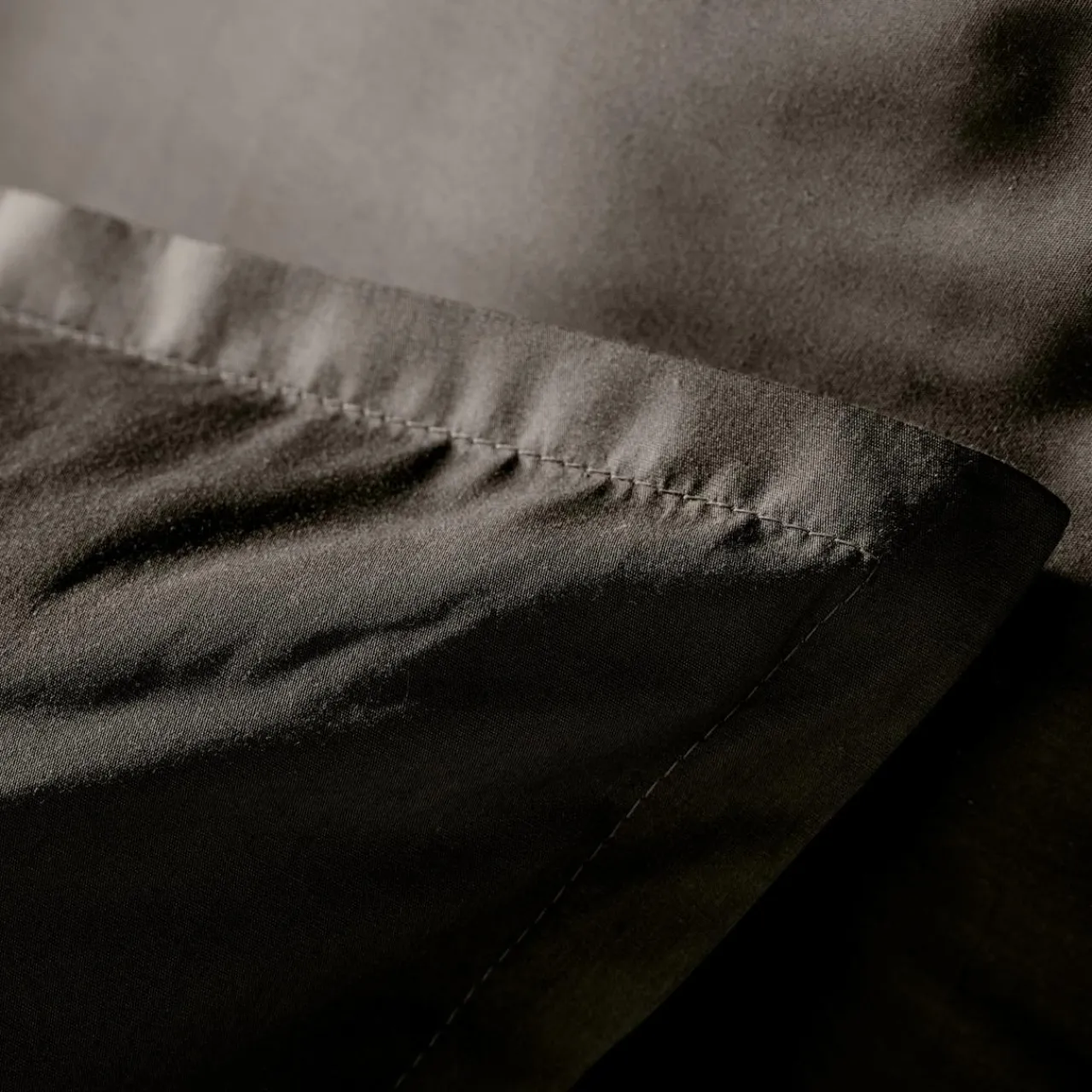 Housse De Couette|EMINZA Housse de couette percale de coton (240 x 220 cm) Cali e Noir