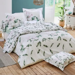 Housse De Couette|TRADILINGE Housse de couette percale de coton (200 x 200 cm) Magnolia sauge Vert