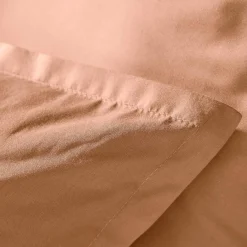 Housse De Couette|EMINZA Housse de couette percale de coton (240 x 220 cm) Cali Rose Pêche